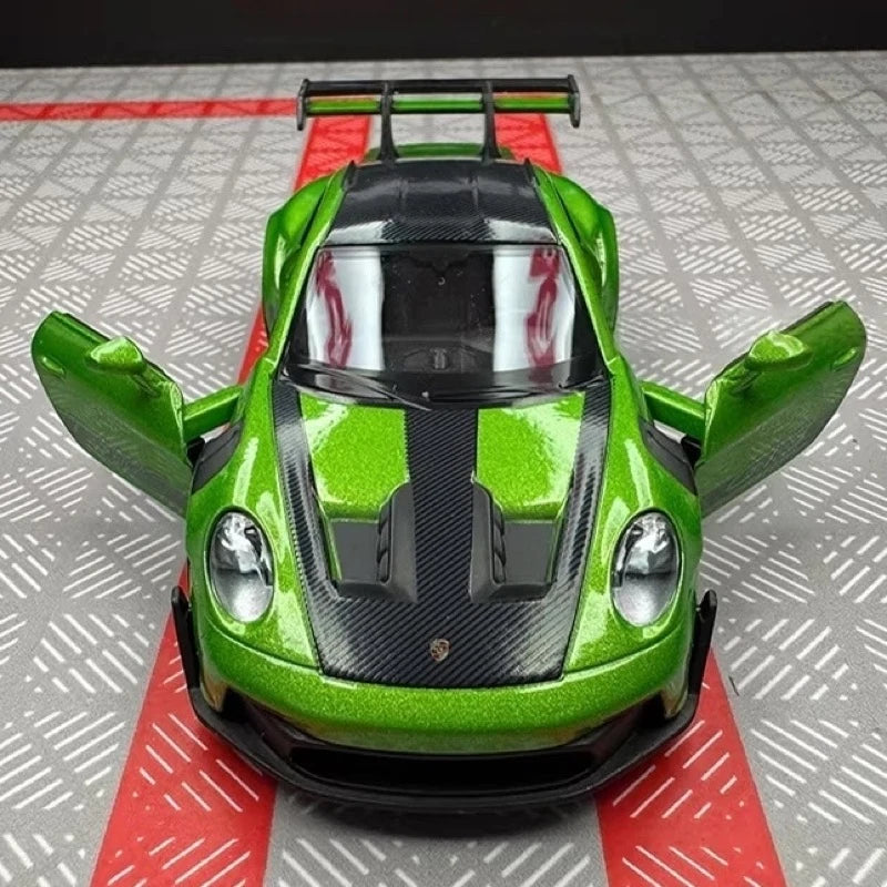 [TOY] 1:36 Porsche 2023 911 992 GT3 RS Green Model Car Die-Cast