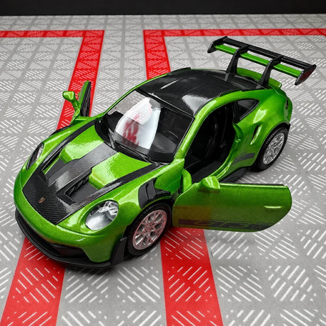[TOY] 1:36 Porsche 2023 911 992 GT3 RS Green Model Car Die-Cast