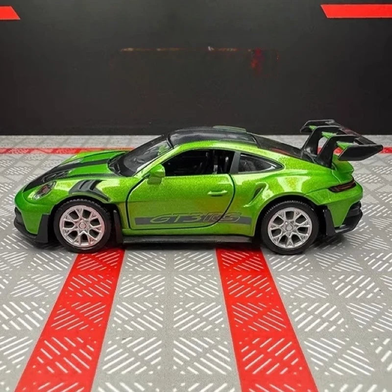 [TOY] 1:36 Porsche 2023 911 992 GT3 RS Green Model Car Die-Cast