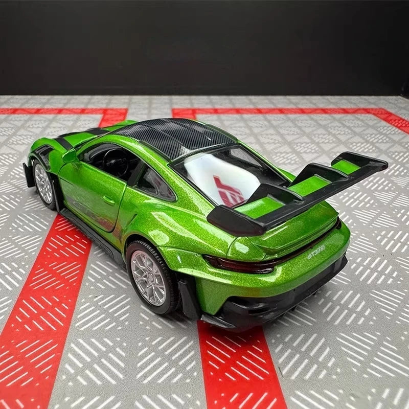 [TOY] 1:36 Porsche 2023 911 992 GT3 RS Green Model Car Die-Cast
