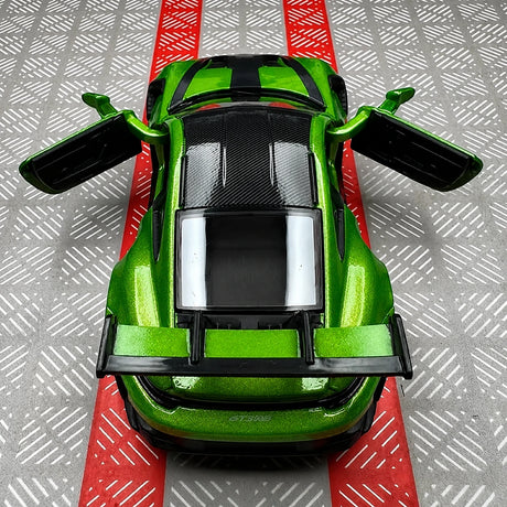 [TOY] 1:36 Porsche 2023 911 992 GT3 RS Green Model Car Die-Cast
