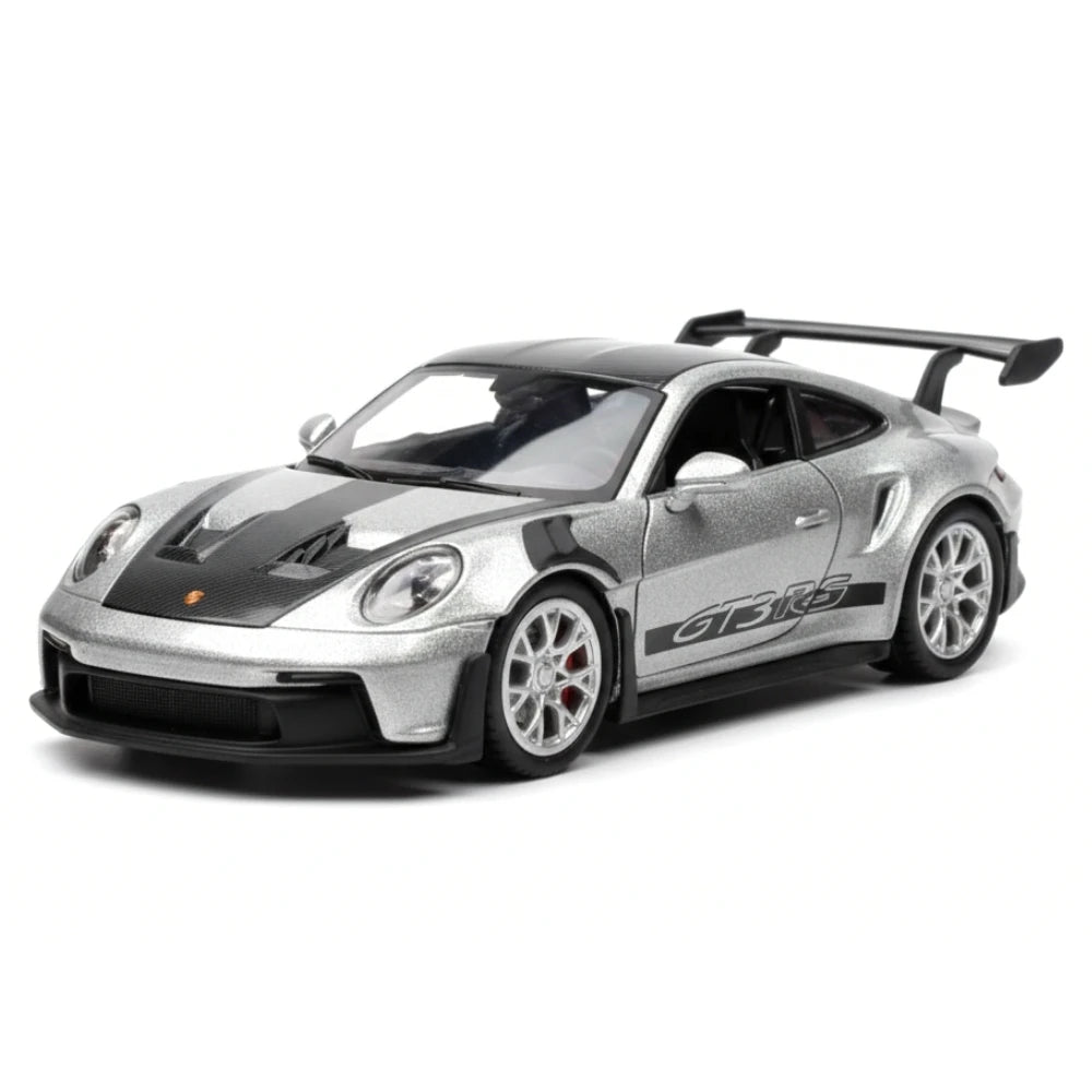 [TOY] 1:36 Porsche 2023 911 992 GT3 RS Silver Model Car Die-Cast