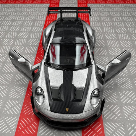 [TOY] 1:36 Porsche 2023 911 992 GT3 RS Silver Model Car Die-Cast
