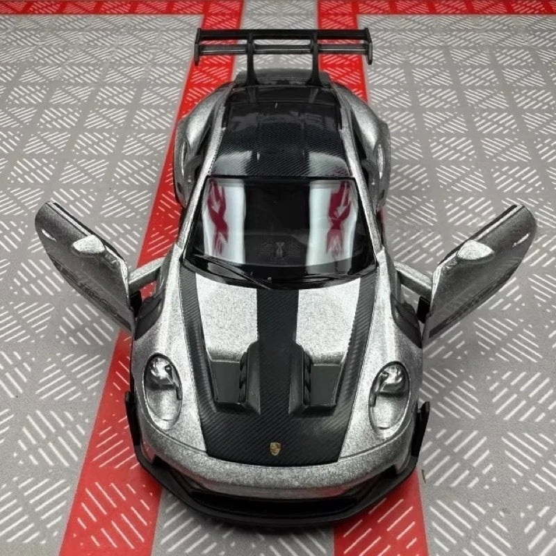 [TOY] 1:36 Porsche 2023 911 992 GT3 RS Silver Model Car Die-Cast