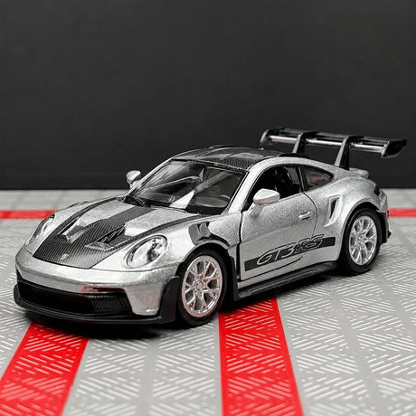 [TOY] 1:36 Porsche 2023 911 992 GT3 RS Silver Model Car Die-Cast