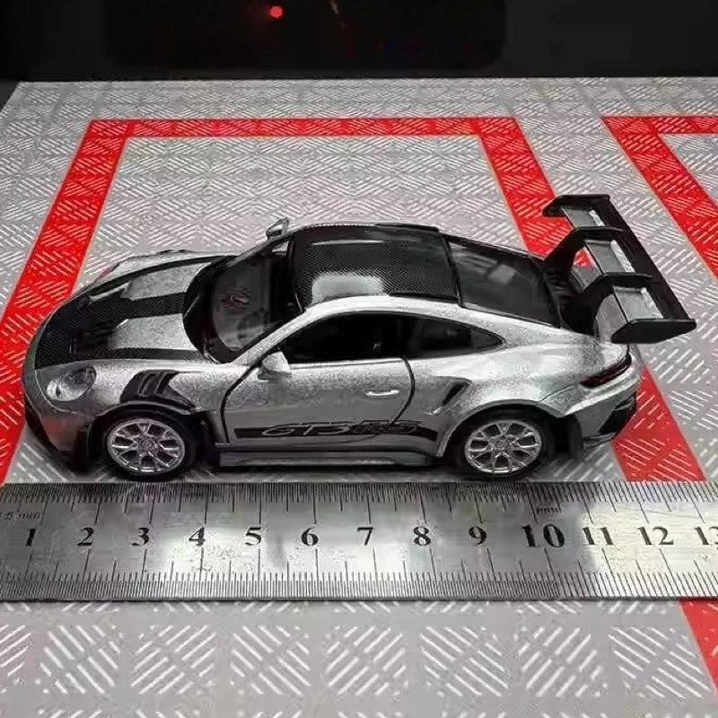 [TOY] 1:36 Porsche 2023 911 992 GT3 RS Silver Model Car Die-Cast