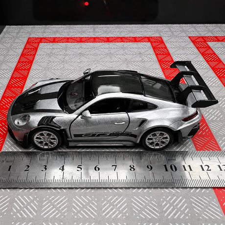 [TOY] 1:36 Porsche 2023 911 992 GT3 RS Silver Model Car Die-Cast