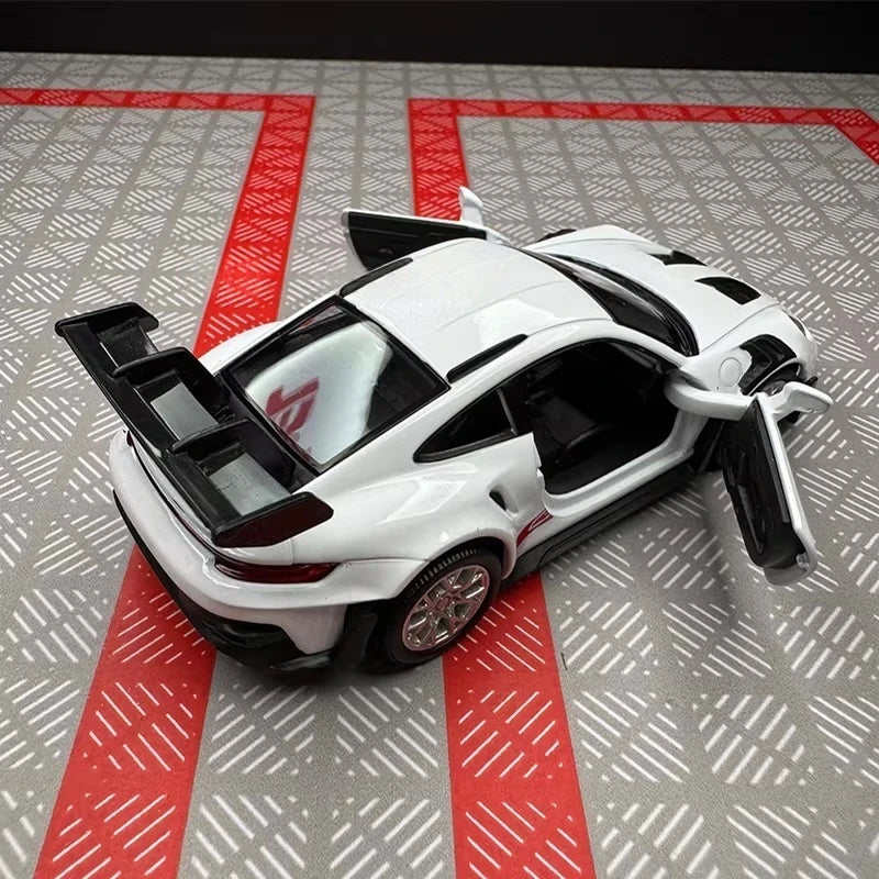 [TOY] 1:36 Porsche 2023 911 992 GT3 RS White Model Car Die-Cast