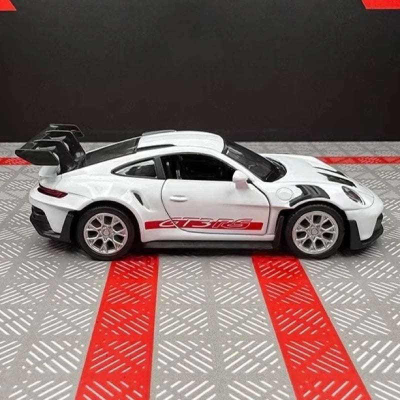 [TOY] 1:36 Porsche 2023 911 992 GT3 RS White Model Car Die-Cast