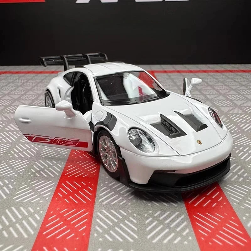 [TOY] 1:36 Porsche 2023 911 992 GT3 RS White Model Car Die-Cast