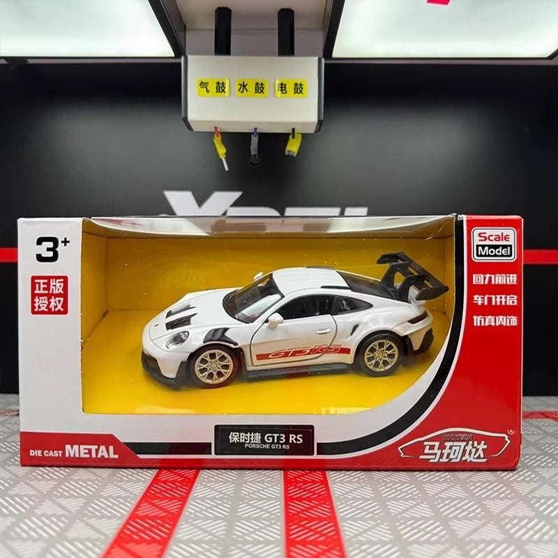 [TOY] 1:36 Porsche 2023 911 992 GT3 RS White Model Car Die-Cast