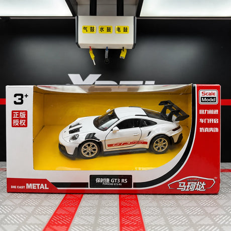 [TOY] 1:36 Porsche 2023 911 992 GT3 RS White Model Car Die-Cast