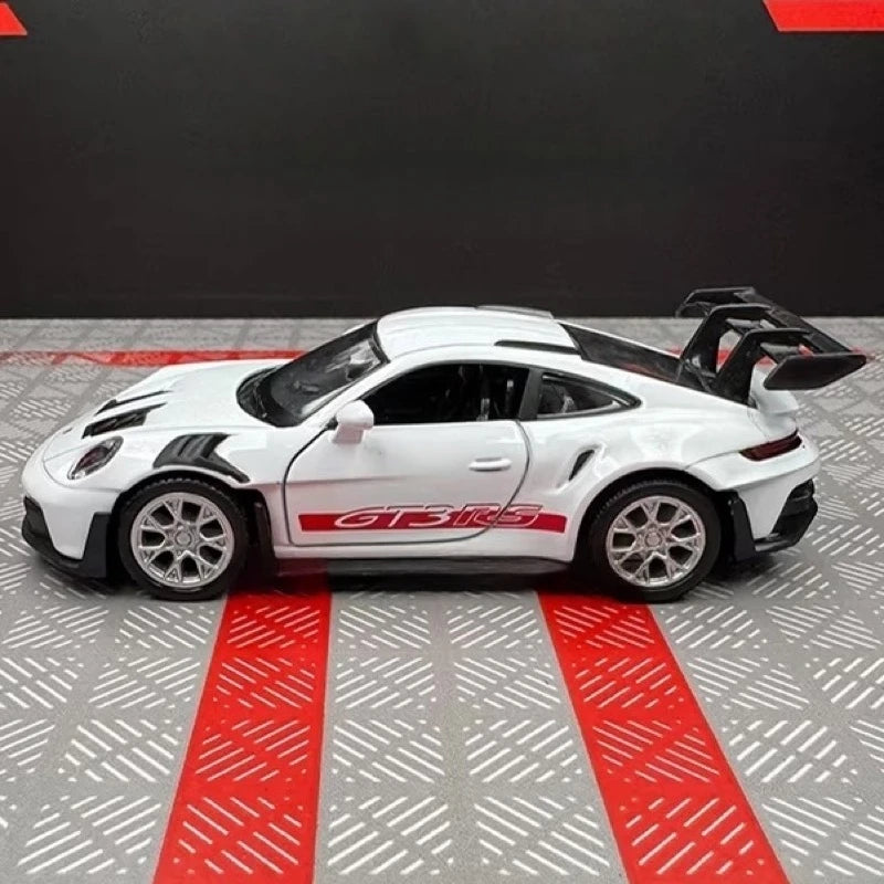 [TOY] 1:36 Porsche 2023 911 992 GT3 RS White Model Car Die-Cast