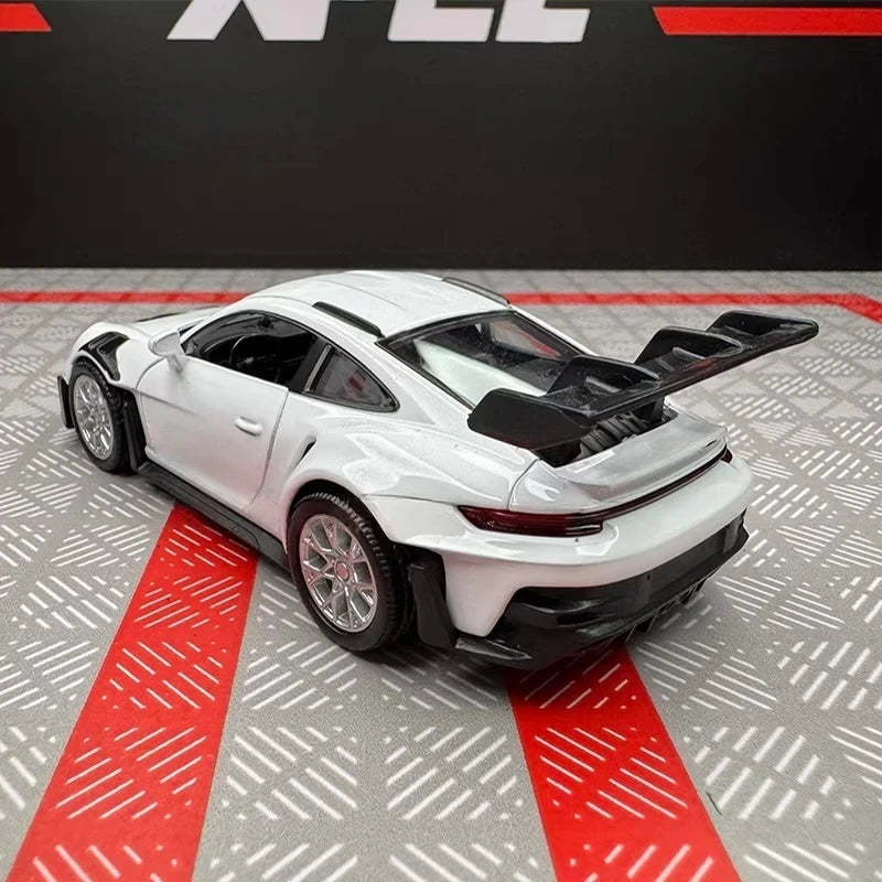 [TOY] 1:36 Porsche 2023 911 992 GT3 RS White Model Car Die-Cast