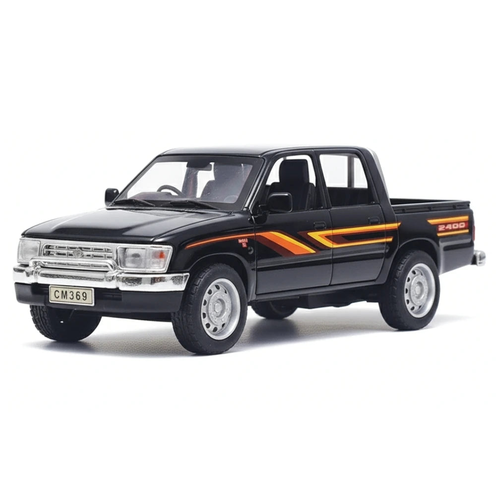 [TOY] 1:36 Toyota 1988 Hilux Black Model Car Die-Cast