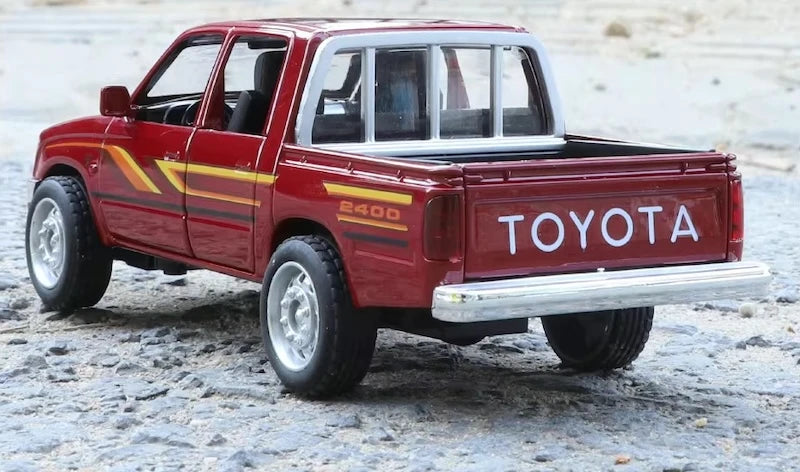 [TOY] 1:36 Toyota 1988 Hilux Red Model Car Die-Cast