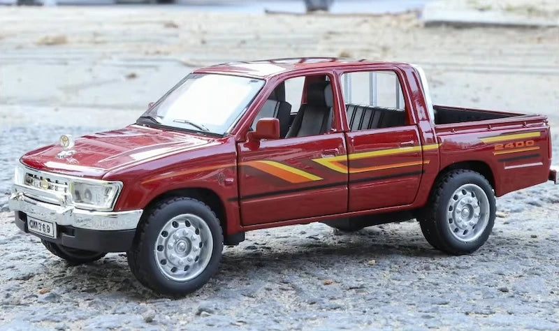 [TOY] 1:36 Toyota 1988 Hilux Red Model Car Die-Cast