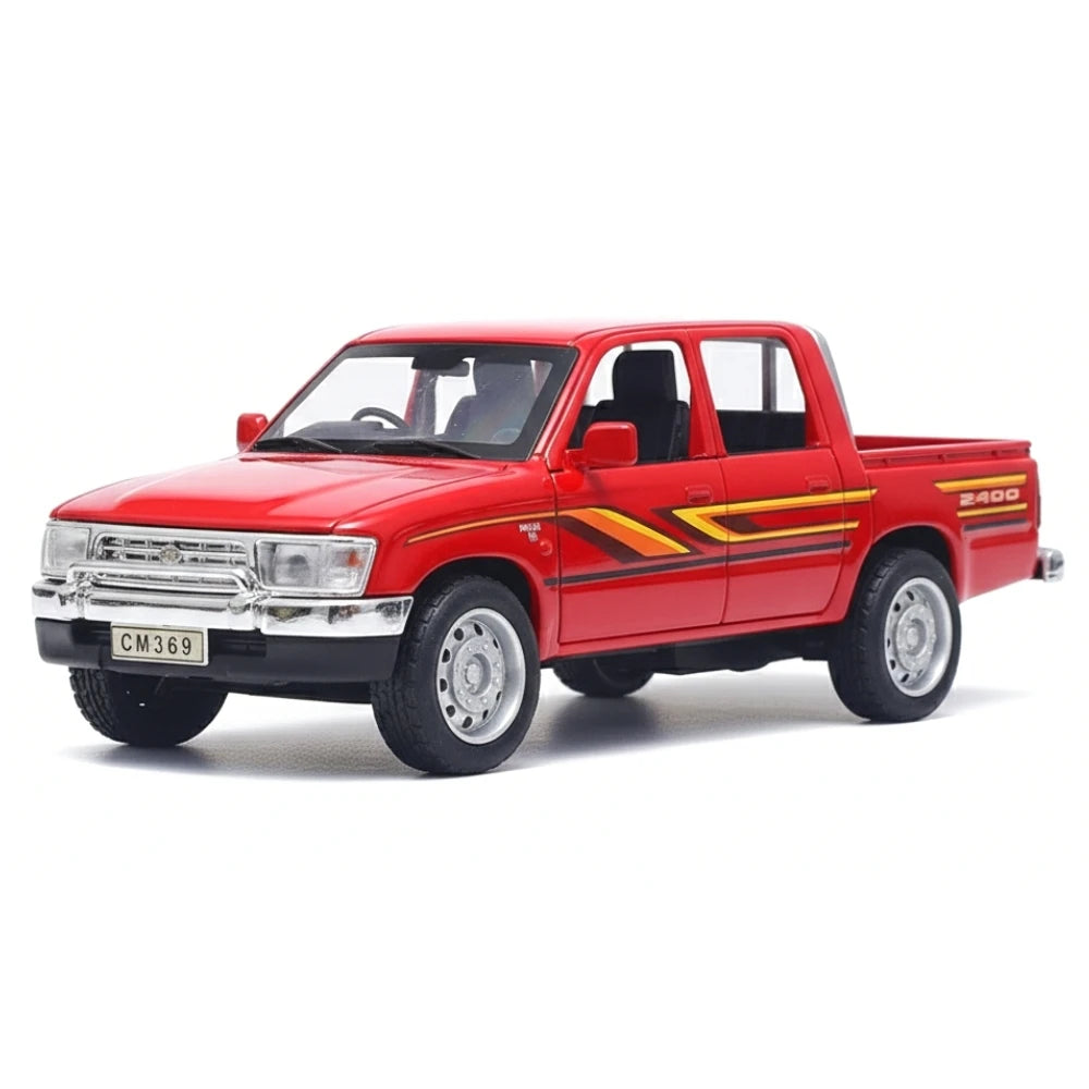 [TOY] 1:36 Toyota 1988 Hilux Red Model Car Die-Cast