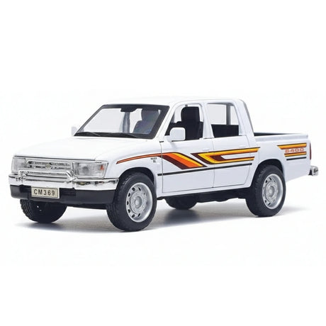[TOY] 1:36 Toyota 1988 Hilux White Model Car Die-Cast