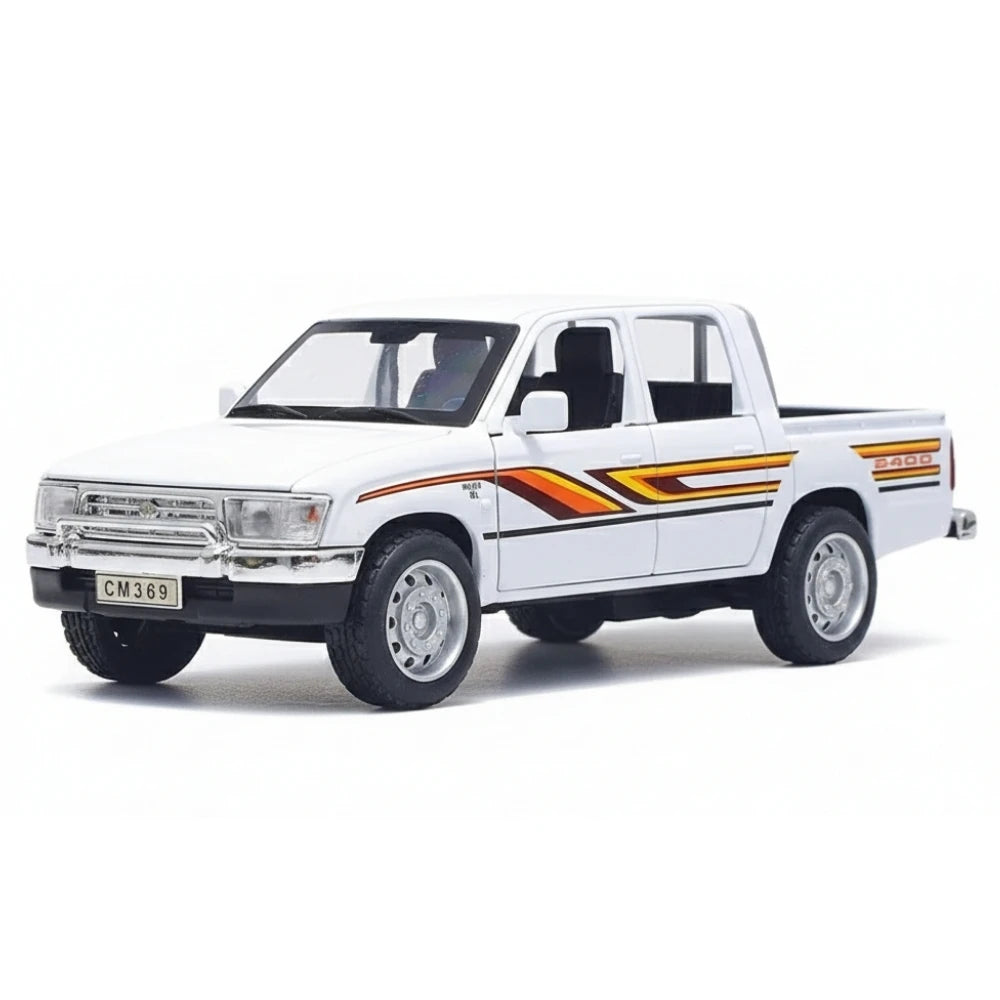 [TOY] 1:36 Toyota 1988 Hilux White Model Car Die-Cast