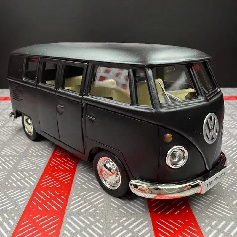 [TOY] 1:36 Volkswagen 1963 T1 Black Model Car Die-Cast
