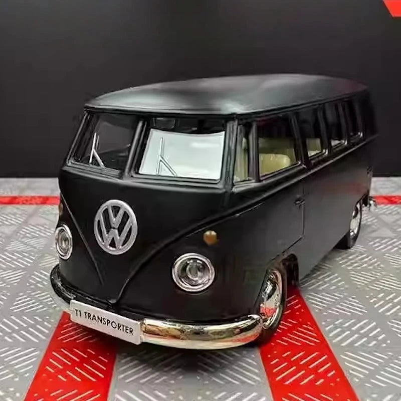 [TOY] 1:36 Volkswagen 1963 T1 Black Model Car Die-Cast
