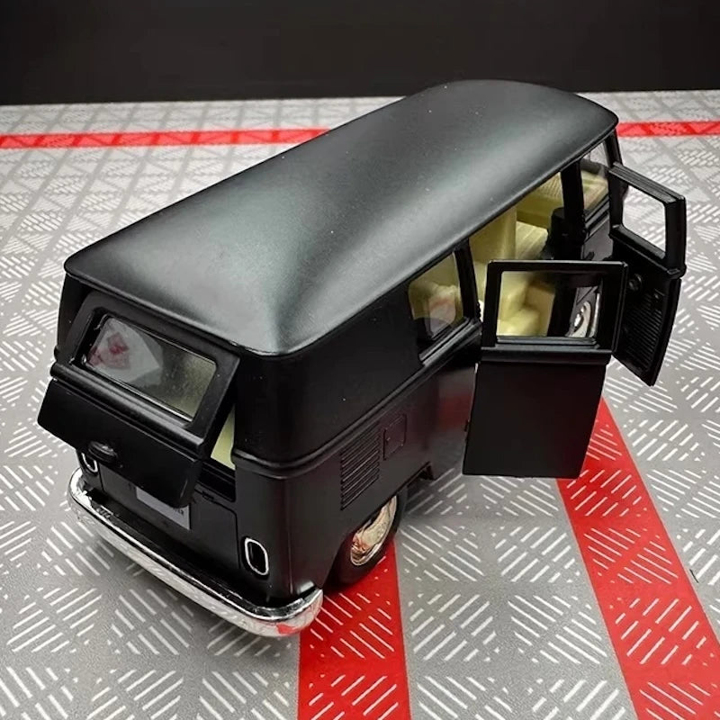 [TOY] 1:36 Volkswagen 1963 T1 Black Model Car Die-Cast