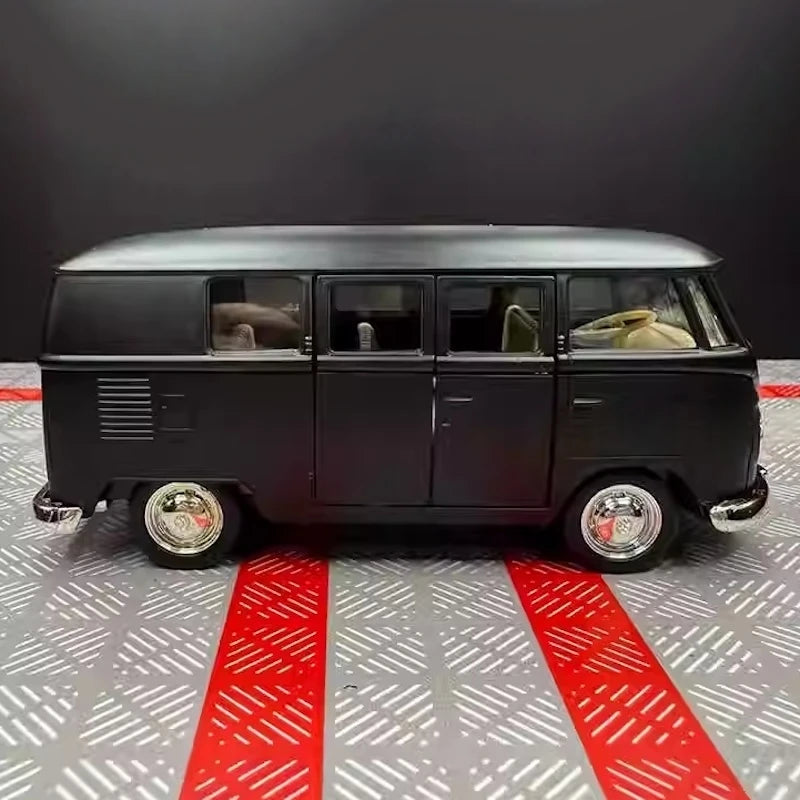[TOY] 1:36 Volkswagen 1963 T1 Black Model Car Die-Cast