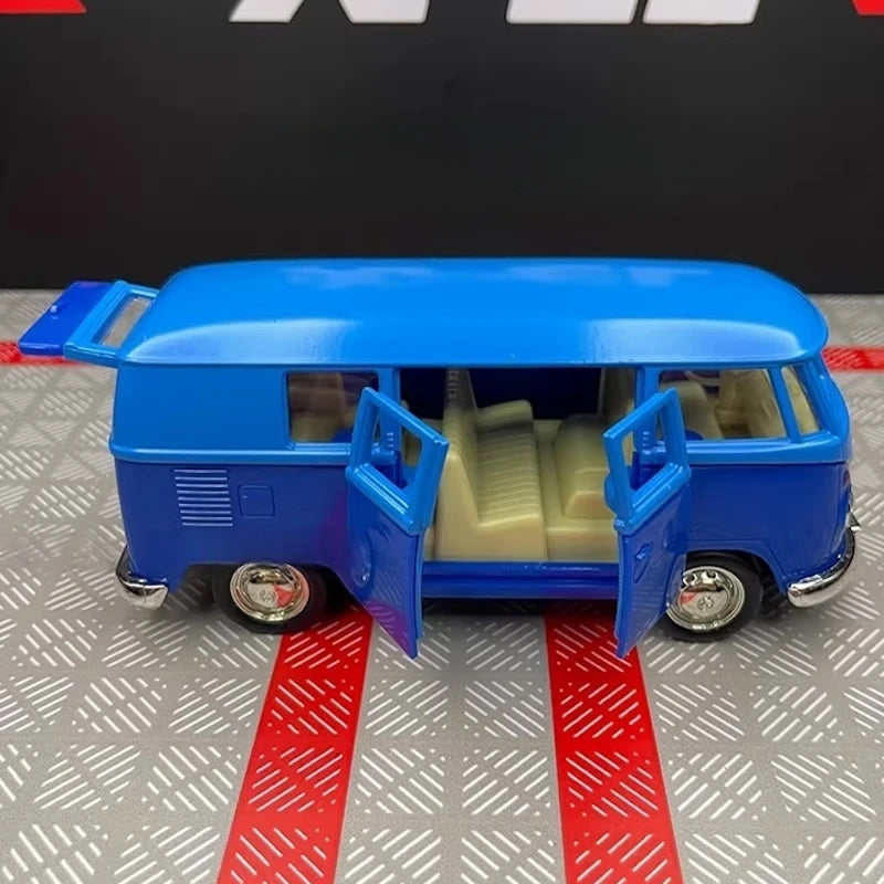 [TOY] 1:36 Volkswagen 1963 T1 Blue Model Car Die-Cast