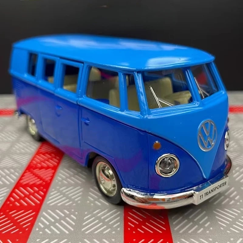 [TOY] 1:36 Volkswagen 1963 T1 Blue Model Car Die-Cast