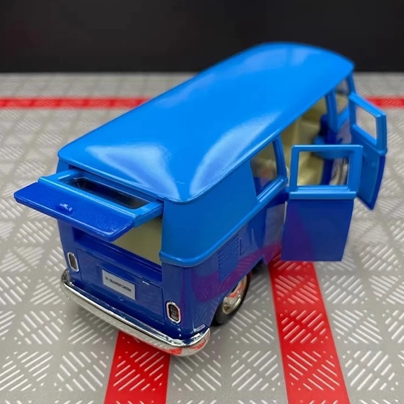 [TOY] 1:36 Volkswagen 1963 T1 Blue Model Car Die-Cast