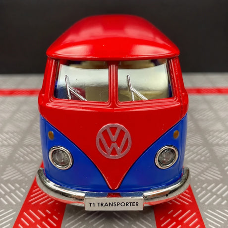 Volkswagen 1963 T1 1:36 blu e rosso – modello espositivo pressofuso