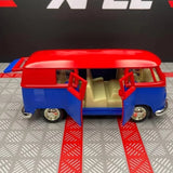 [TOY] 1:36 Volkswagen 1963 T1 Blue Red Model Car Die-Cast