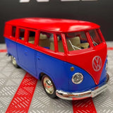 [TOY] 1:36 Volkswagen 1963 T1 Blue Red Model Car Die-Cast