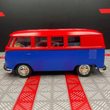 [TOY] 1:36 Volkswagen 1963 T1 Blue Red Model Car Die-Cast