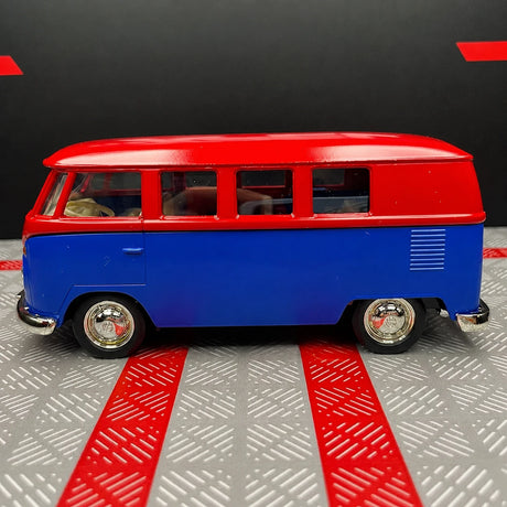 Volkswagen 1963 T1 1:36 blu e rosso – modello espositivo pressofuso