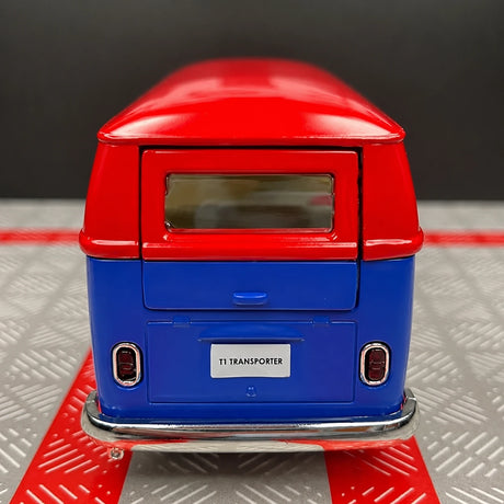 Volkswagen 1963 T1 1:36 blu e rosso – modello espositivo pressofuso