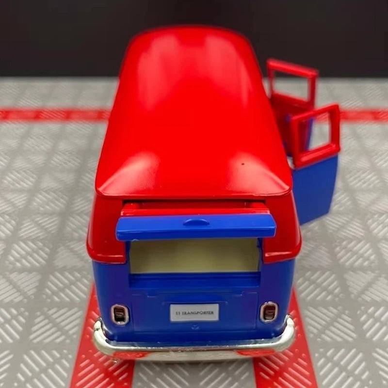 [TOY] 1:36 Volkswagen 1963 T1 Blue Red Model Car Die-Cast