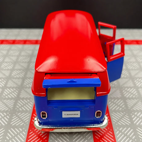Volkswagen 1963 T1 1:36 blu e rosso – modello espositivo pressofuso