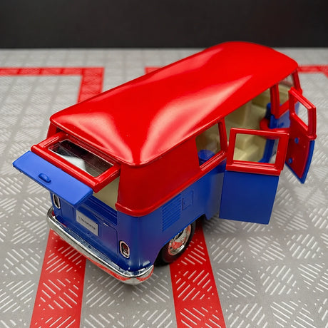 Volkswagen 1963 T1 1:36 blu e rosso – modello espositivo pressofuso