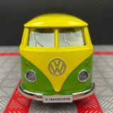 [TOY] 1:36 Volkswagen 1963 T1 grön gul modellbil Die-Cast