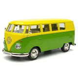 [TOY] 1:36 Volkswagen 1963 T1 grön gul modellbil Die-Cast