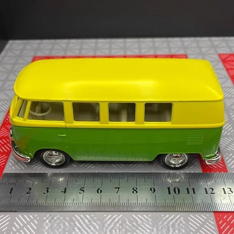 [TOY] 1:36 Volkswagen 1963 T1 Green Yellow Model Car Die-Cast