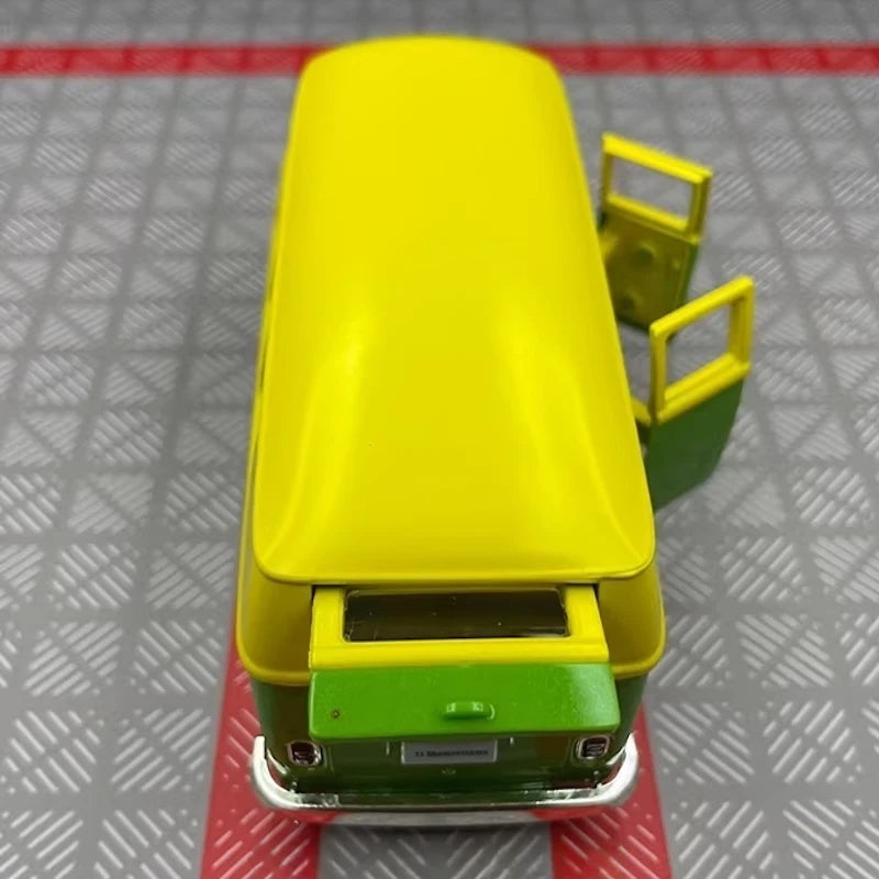 [TOY] 1:36 Volkswagen 1963 T1 Green Yellow Model Car Die-Cast