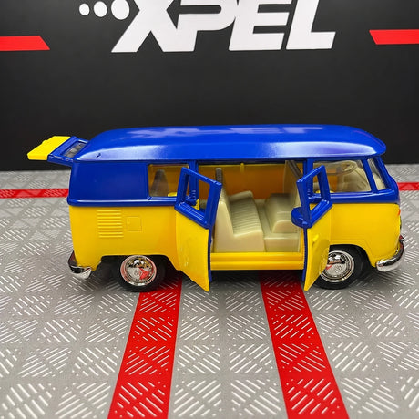 [TOY] 1:36 Volkswagen 1963 T1 giallo blu modellino di auto Die-Cast