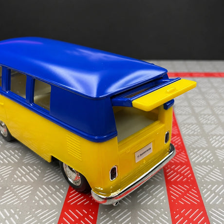 [TOY] 1:36 Volkswagen 1963 T1 giallo blu modellino di auto Die-Cast