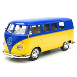 [TOY] 1:36 Volkswagen 1963 T1 Yellow Blue Model Car Die-Cast