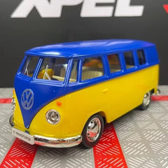[TOY] 1:36 Volkswagen 1963 T1 Yellow Blue Model Car Die-Cast
