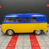 [TOY] 1:36 Volkswagen 1963 T1 Yellow Blue Model Car Die-Cast