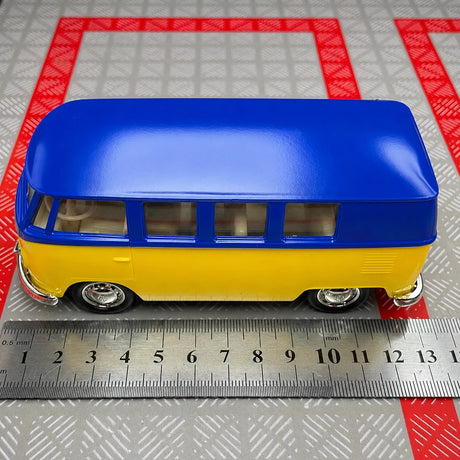[TOY] 1:36 Volkswagen 1963 T1 giallo blu modellino di auto Die-Cast